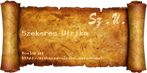 Szekeres Ulrika névjegykártya